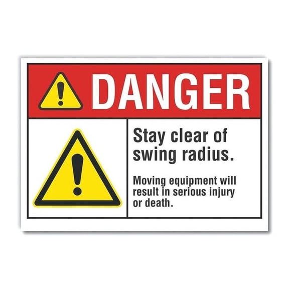 Lyle Danger Sign,10inx14in,Non-PVC Polymer LCU4-0064-ED_14x10