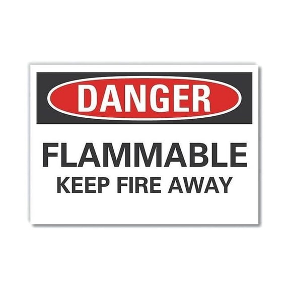 Lyle Danger Sign,10inx14in,Non-PVC Polymer LCU4-0472-ED_14x10