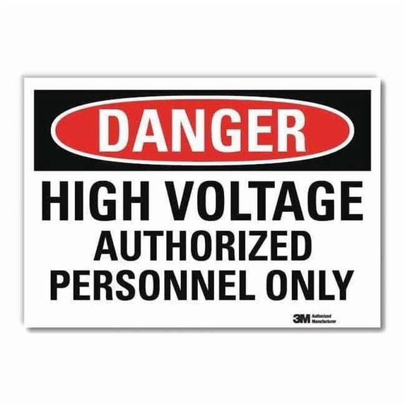 Lyle Danger Sign,5inx7in,Reflective Sheeting U1-1027-RD_7X5