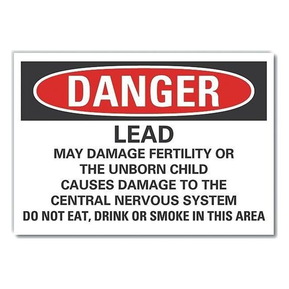 Lyle Danger Sign,7 in x 10 in,Non-PVC Polymer LCU4-0719-ED_10x7