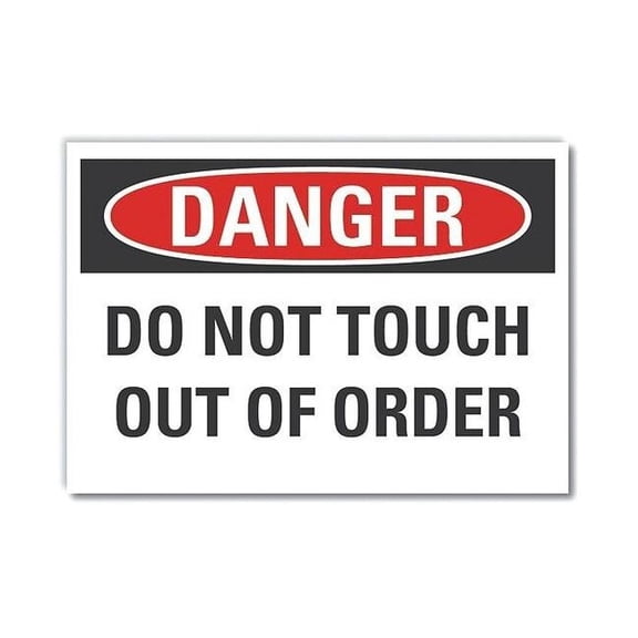 Lyle Danger Sign,7 inx10 in,Non-PVC Polymer LCU4-0488-ED_10x7