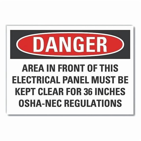 Danger Sign,10" W,7" H,0.004" Thickness, LCU4-0709-ED_10x7 LCU4-0709-ED_10x7