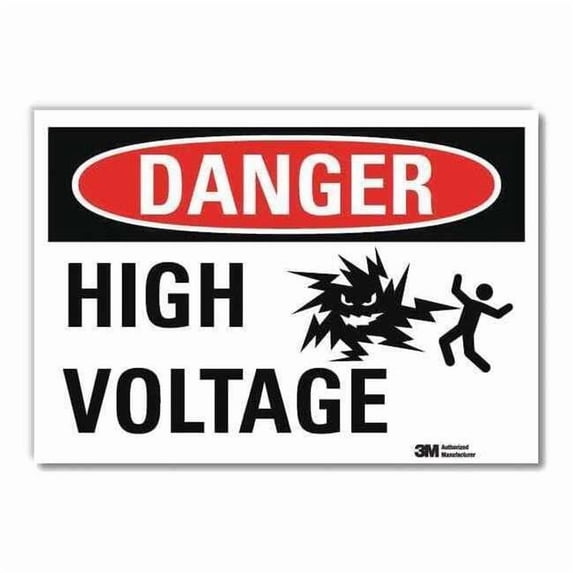 Lyle Danger Sign,7inx10in,Reflective Sheeting U1-1036-RD_10X7