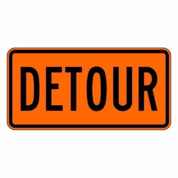 Lyle Detour Traffic Sign,15" x 30" M4-8-30HA