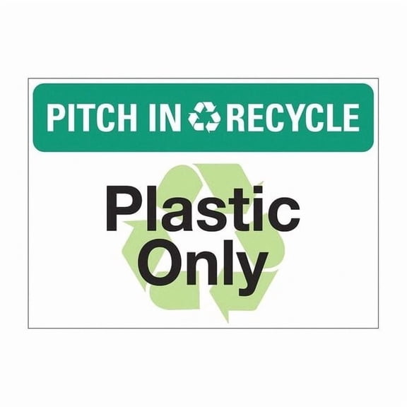 Lyle Eco Pitch In & Recycle Sign,10x14in,PK5 LCU1-0116-ED-PK5_14x10