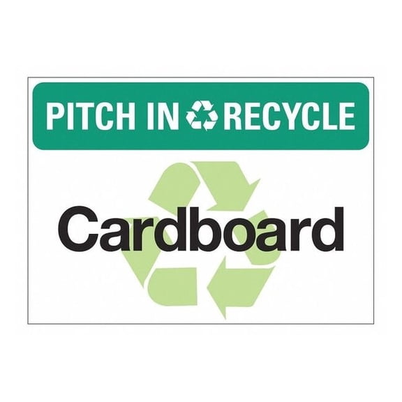 Lyle Eco Pitch In & Recycle Sign,10x14in,PK5 LCU1-0129-ED-PK5_14x10