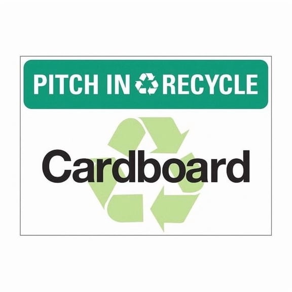 Lyle Eco Pitch In & Recycle Sign,10x14in,PK5 LCU1-0129-ED-PK5_14x10