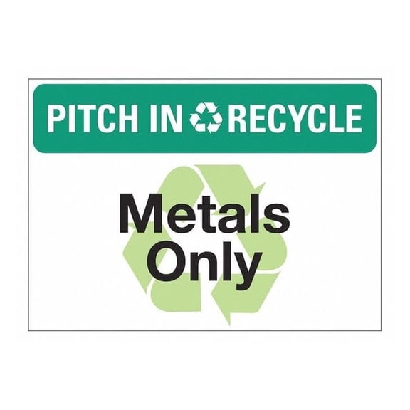 Lyle Eco Pitch In & Recycle Sign,10x14in,PK5 LCU1-0139-ED-PK5_14x10