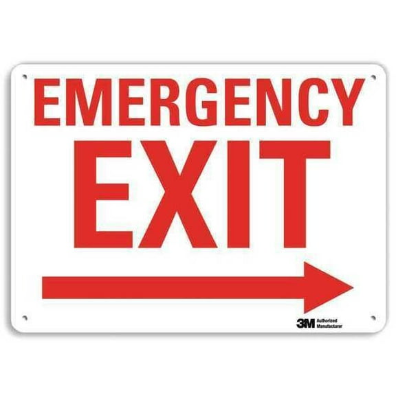 Lyle Emergency Sign,10 in x 14 in,Plastic U7-1077-NP_14X10