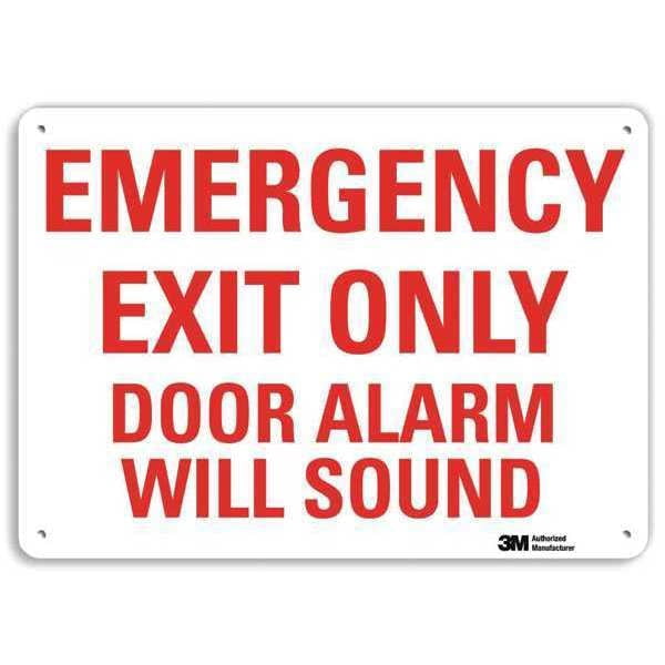 Lyle Emergency Sign,7 in x 10 in,Aluminum U7-1086-RA_10X7 - Walmart.com