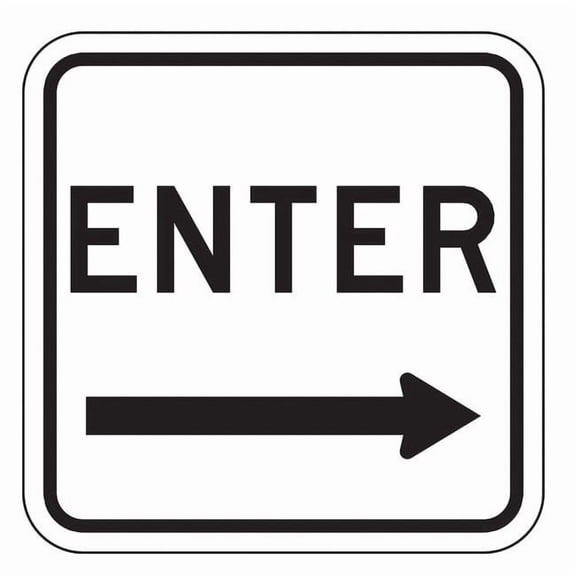 Lyle Enter Sign For Parking Lots,18" x 18" LR7-64R-18HA