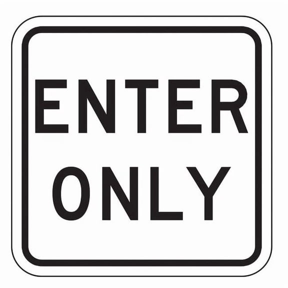 Lyle Enter Sign For Parking Lots,18" x 18" LR7-67-18DA