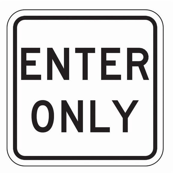 Enter Sign For Parking Lots, 18 in H, 18 in W, Aluminum, Square, English, LR7-67-18HA