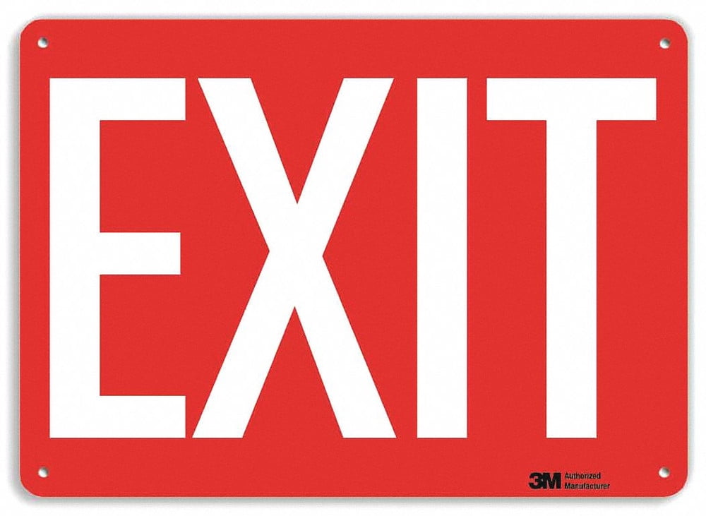 14x10 Sign Lyle Exit Sign,10 in x 14 in,Aluminum U1-1016-NA_14x10 U1-1016-NA_14x10 ...