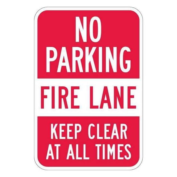 Lyle Fire Lane No Parking Sign,18" x 12" T1-1067-HI_12x18