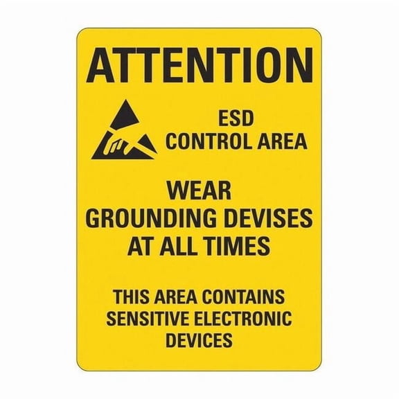 Lyle Grounding Attention Sign,14x10in,PK5 LCU1-2016-NP-PK5_10X14