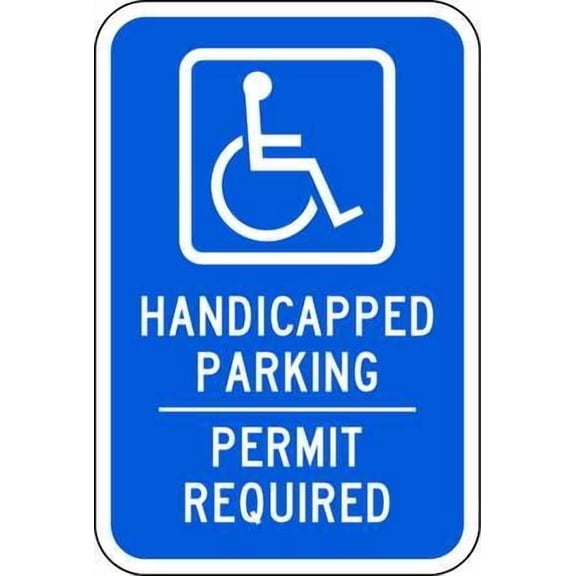 Lyle Handicapped Parking Sign,18" x 12, HC-007-12HA HC-007-12HA