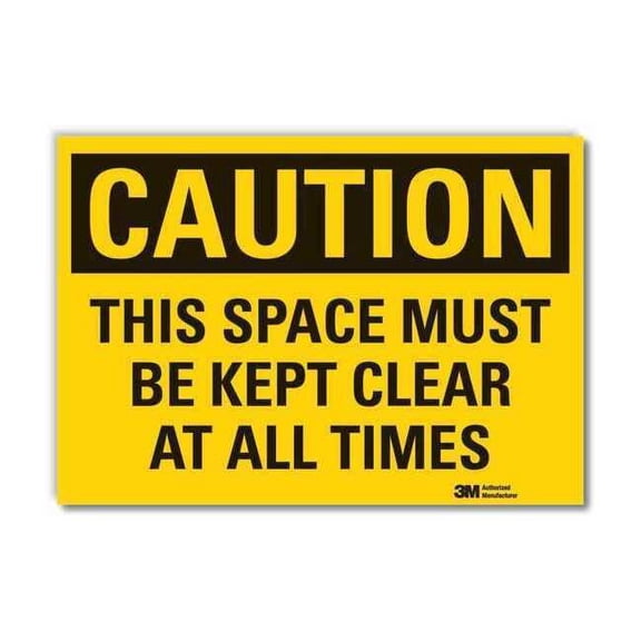 Lyle Keep Clear Caution Rflctv Label,10x14in LCU3-0390-RD_14x10
