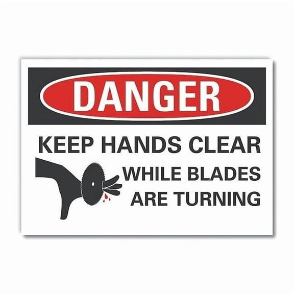 Lyle Keep Hands Clear Dangr RflctvLbl,3.5x5in LCU4-0265-RD_5X3.5