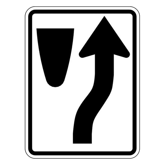 Lyle Keep Right Traffic Sign,24" x 18" R4-7-18DA