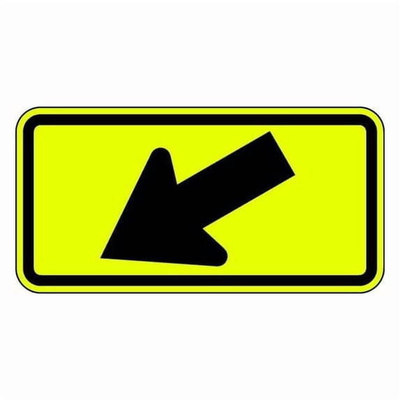 Lyle Left Downward Arrow Traffic Sign,24"x12" W16-7PL-24DA