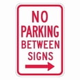 thumbnail image 1 of Lyle No Parking Sign, 12" W, 18" H, English, Aluminum, White T1-1051-EG_12x18, 1 of 1