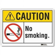 Lyle No Smoking Caution Rflctv Label,5inx7in LCU3-0074-RD_7x5