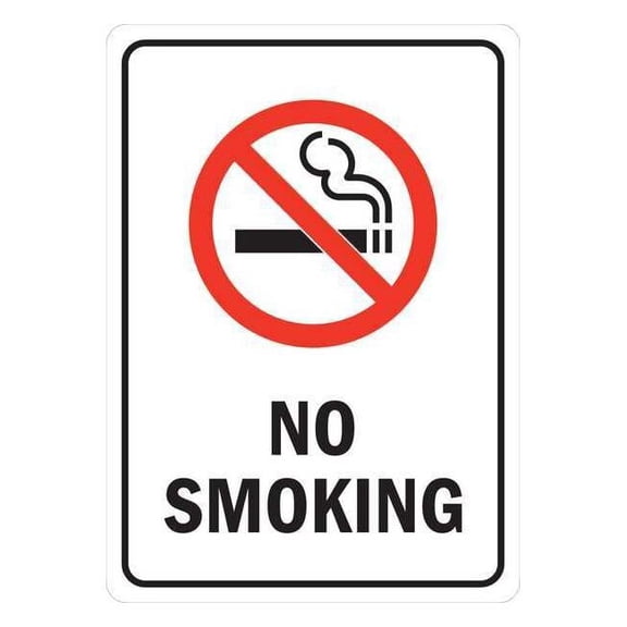 Lyle No Smoking Sign,14inx10in,RflctvSheeting U1-1014-RD_14X10