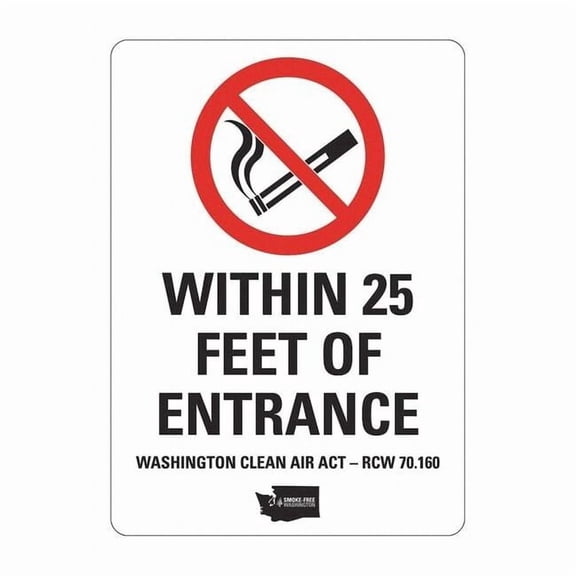 Lyle No Smoking Sign,7inx5in,Reflctv Sheeting LCU1-2007-NP_5x7