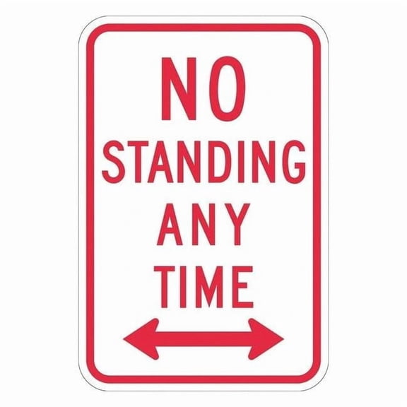Lyle No Standing Parking Sign,18" x 12, T1-1172-EG_12x18 T1-1172-EG_12x18