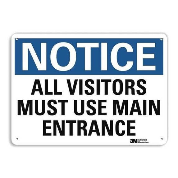 Lyle Notice Sign,10 in x 14 in,Aluminum U5-1067-RA_14X10