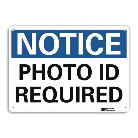 Lyle Notice Sign,10 in x 14 in,Aluminum U5-1445-RA_14X10