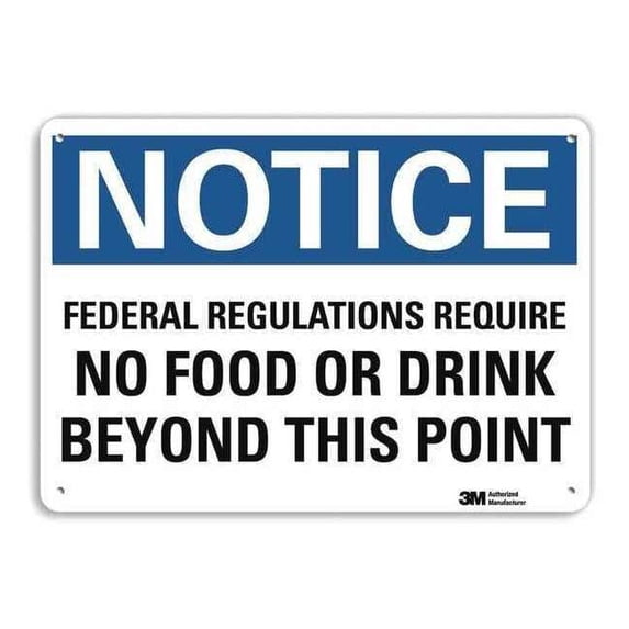 Lyle Notice Sign,10 in x 14 in,Plastic U5-1217-NP_14X10