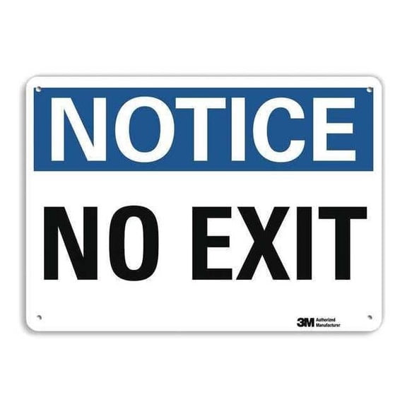 Lyle Notice Sign,10 in x 14 in,Plastic U5-1370-NP_14X10