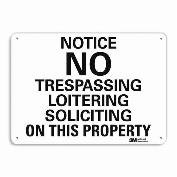 Lyle Notice Sign,10 inx14 in,Aluminum U5-1420-RA_14X10