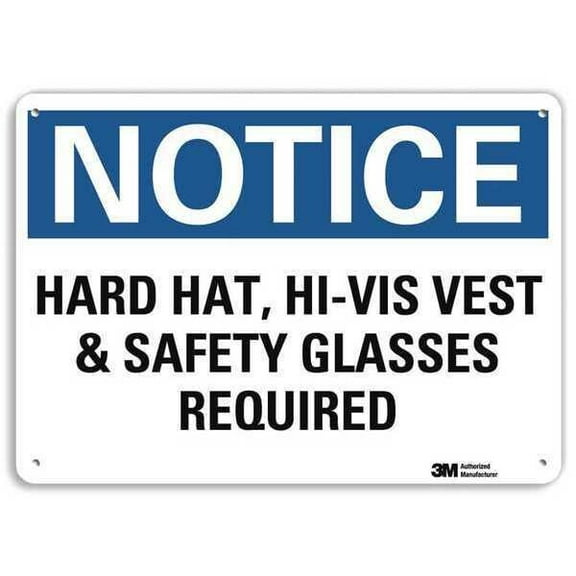 Lyle Plastic Notice Sign,4 Holes,14"x10", U5-1253-NP_14X10 U5-1253-NP_14X10