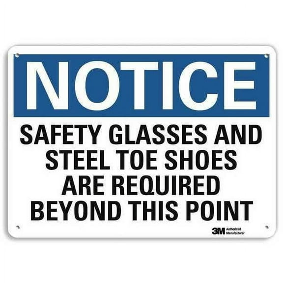 Lyle Plastic Notice Sign,4 Holes,14"x10", U5-1496-NP_14X10 U5-1496-NP_14X10