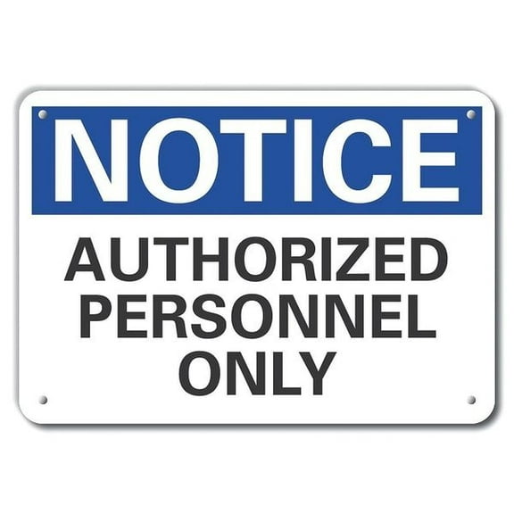 Lyle Notice Sign,7 in x 10 in,Aluminum LCU5-0124-NA_10X7