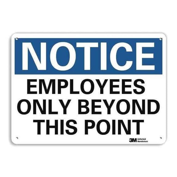Lyle Notice Sign,7 in x 10 in,Aluminum U5-1193-NA_10x7