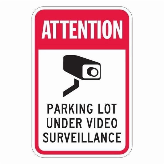 Lyle Parking Lot Surveillance Sign,18" x 12" T1-1088-EG_12x18