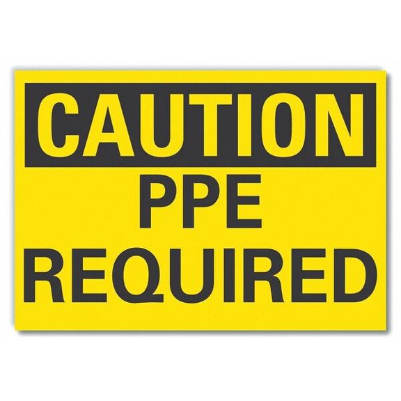 Lyle Ppe Caution Rflctv Label,7inx10in LCU3-0217-RD_10x7