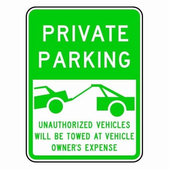 Lyle Private Parking Sign,24" x 18, RP-124-18HA RP-124-18HA