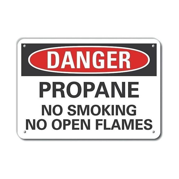 Danger Sign, 10" H, 14 in W, Horizontal Rectangle, English, LCU4-0530-NA_14X10