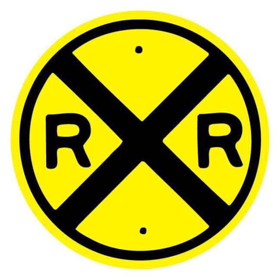 Lyle RXR Traffic Sign,12" Dia. W10-1-30DA