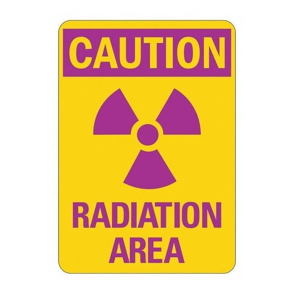 Lyle Radiation Sign,10inx7in,Non-PVC Polymer LCU1-0010-ED_7x10