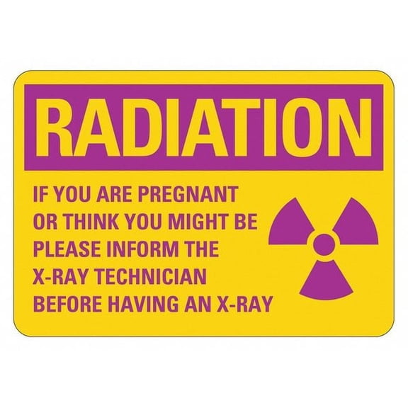 Lyle Radiation Sign,10inx7in,Non-PVC Polymer LCU1-0019-ED_7x10