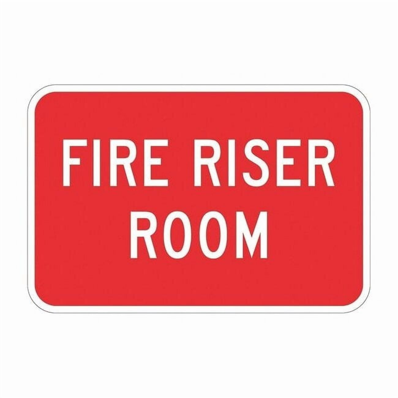Lyle Reflective Fire Riser Sign,12x18in,Alum T1-1832-DG_18x12 - Walmart.com