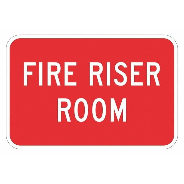 Lyle Reflective Fire Riser Sign,12x18in,Alum T1-1832-HI_18x12 - Walmart.com