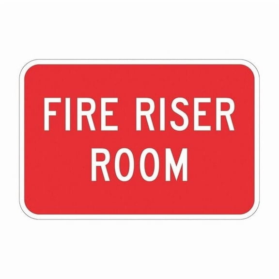 Lyle Reflective Fire Riser Sign,12x18in,Alum T1-1832-HI_18x12