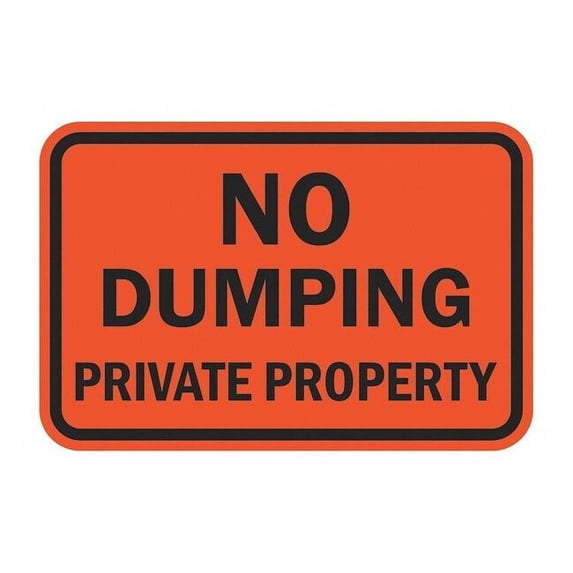 Lyle Reflective No Dumping Sign,12x18in,Alum T1-1719-DG_18x12